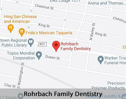 Map image for Cosmetic Dentist in Pottstown, PA